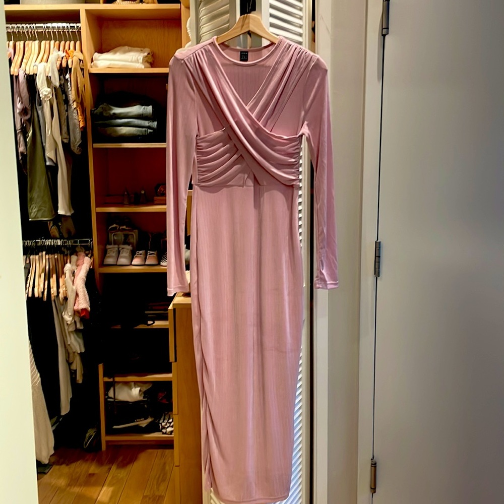 Shein Pink Long Sleeve Dress